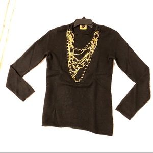 Tory Burch cashmere sweater w/ detachable necklace